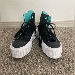 Platform converse high tops, worn once.